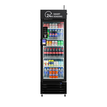 HAHA AI Vending Mini 360 | Touch Card Reader - Smart Refrigerated Combo with 252 bottles space-jp