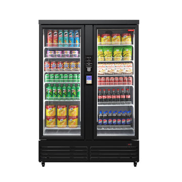 HAHA AI Vending Ultra 1200 | POS/NFC - Self-Service Double Door Refrigerated with 756 bottles space-jp