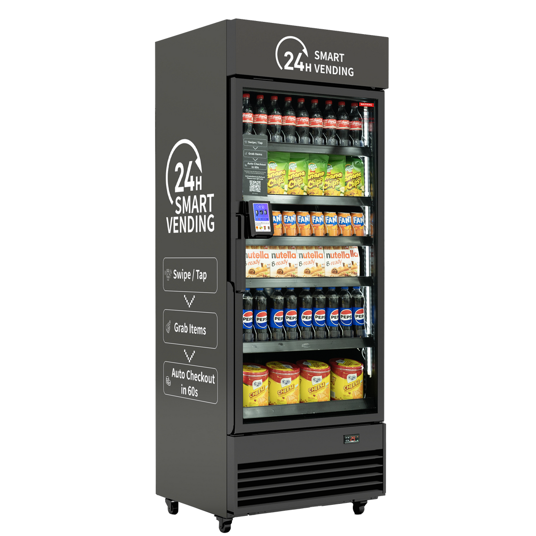 Adhesive Wrap-Please note your wrap model and customization details at checkout. Send reference designs to info@hahavendingstore.com  (click the email in the header or footer). We will confirm with you before production.
